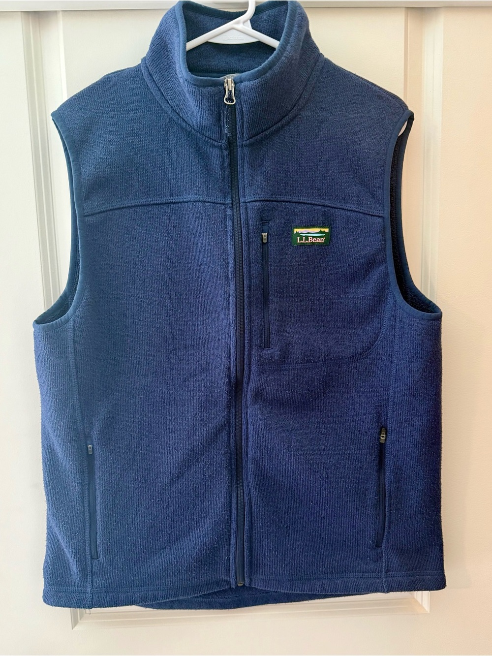 L.L. Bean Men's Navy Blue Fleece Vest - Medium